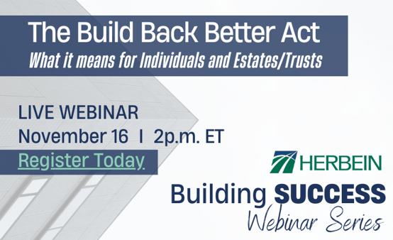 Build Back Better: Individual Webinar