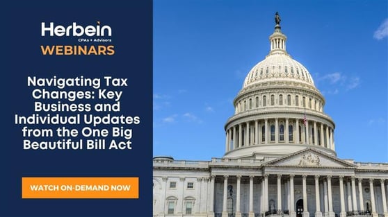 Herbein One Big Beautiful Bill Act Webinar 